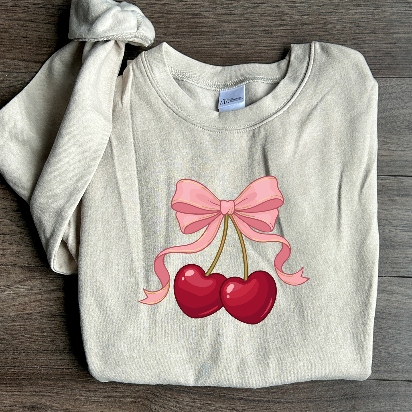 Cherry Bow Crewneck