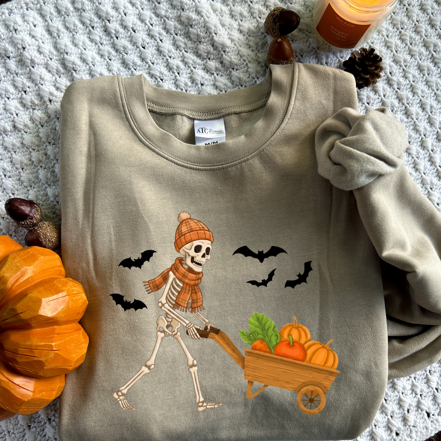 Skeleton Pumpkin Crewneck