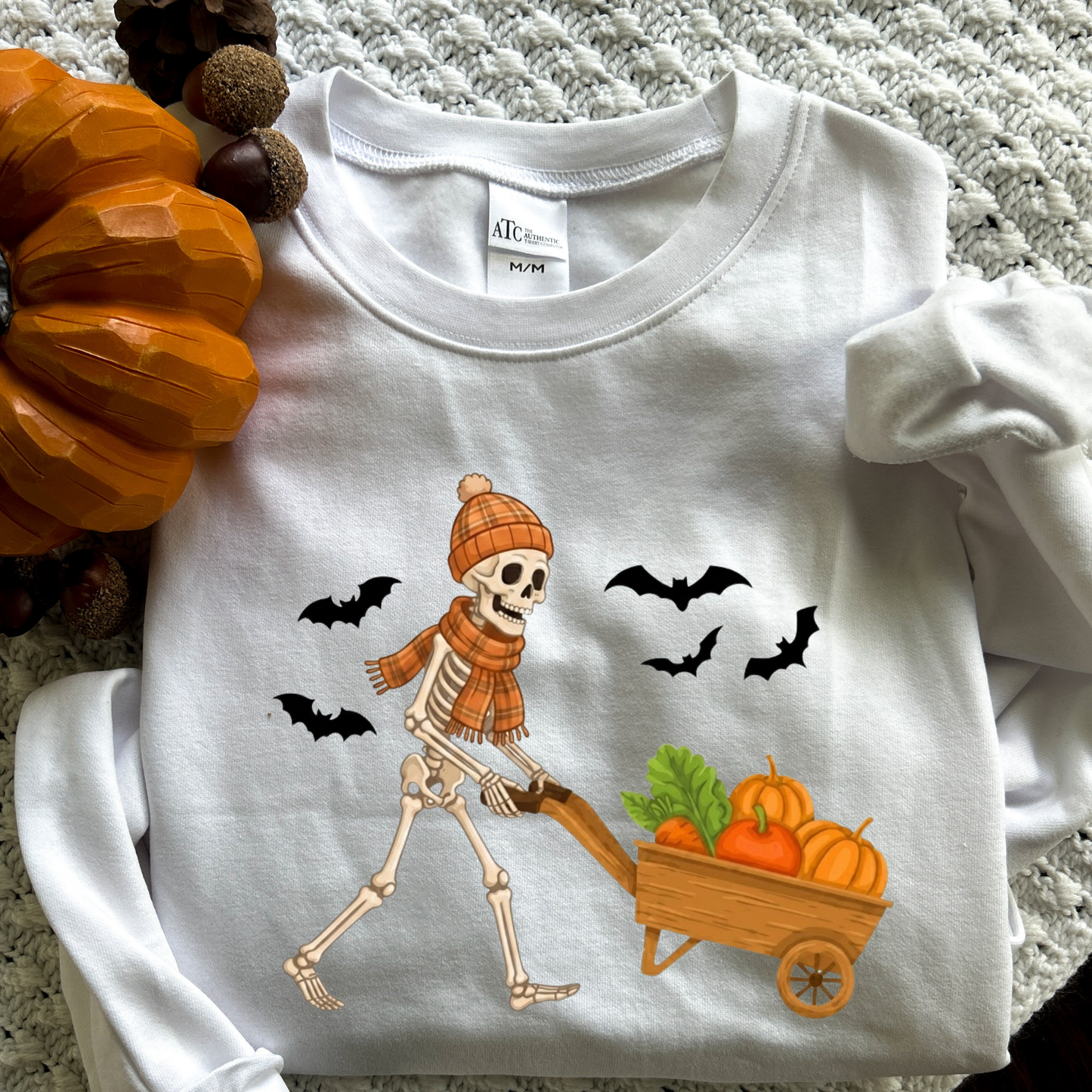 Skeleton Pumpkin Crewneck