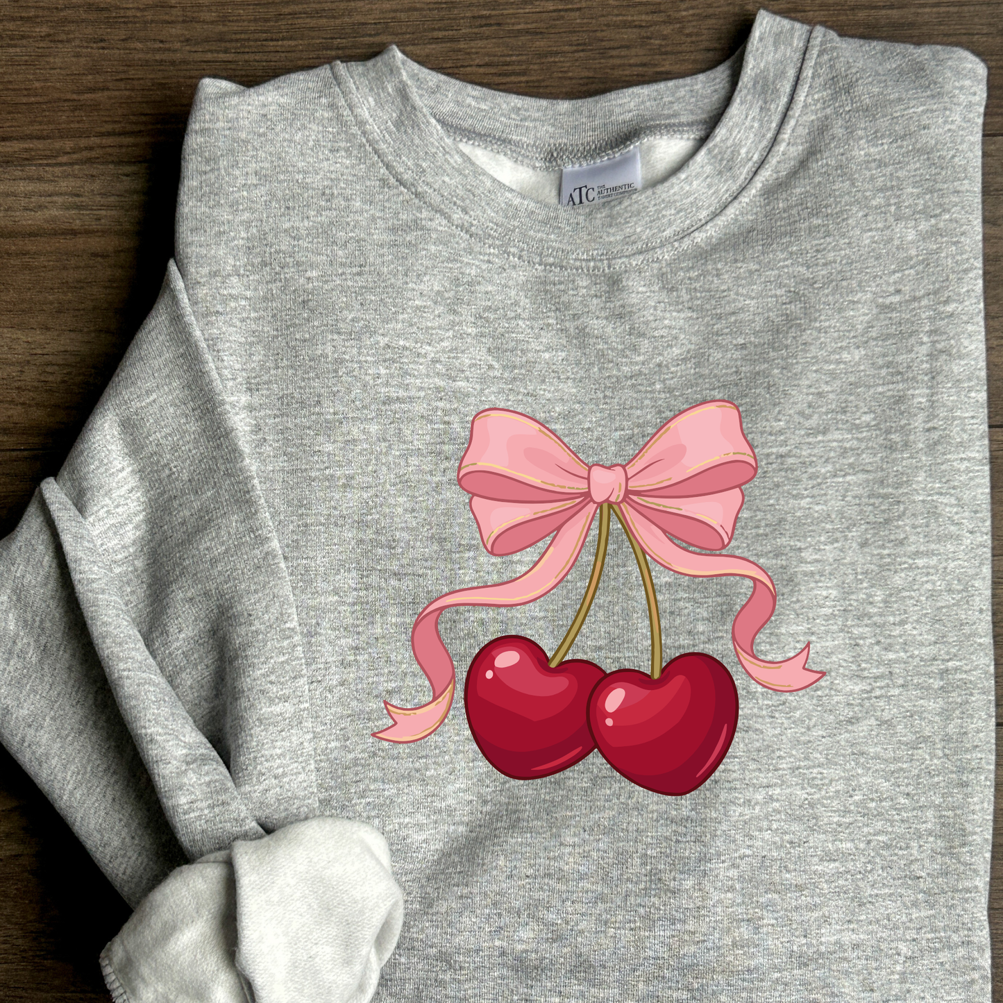 Cherry Bow Crewneck
